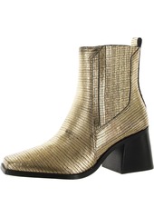 Vince Camuto Sojetta Womens Metallic Leather Ankle Boots