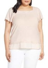 Vince Camuto Square Neck Layered Top