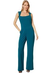 Vince Camuto Square Neck Open Back Jumpsuit in Stretch Crepe