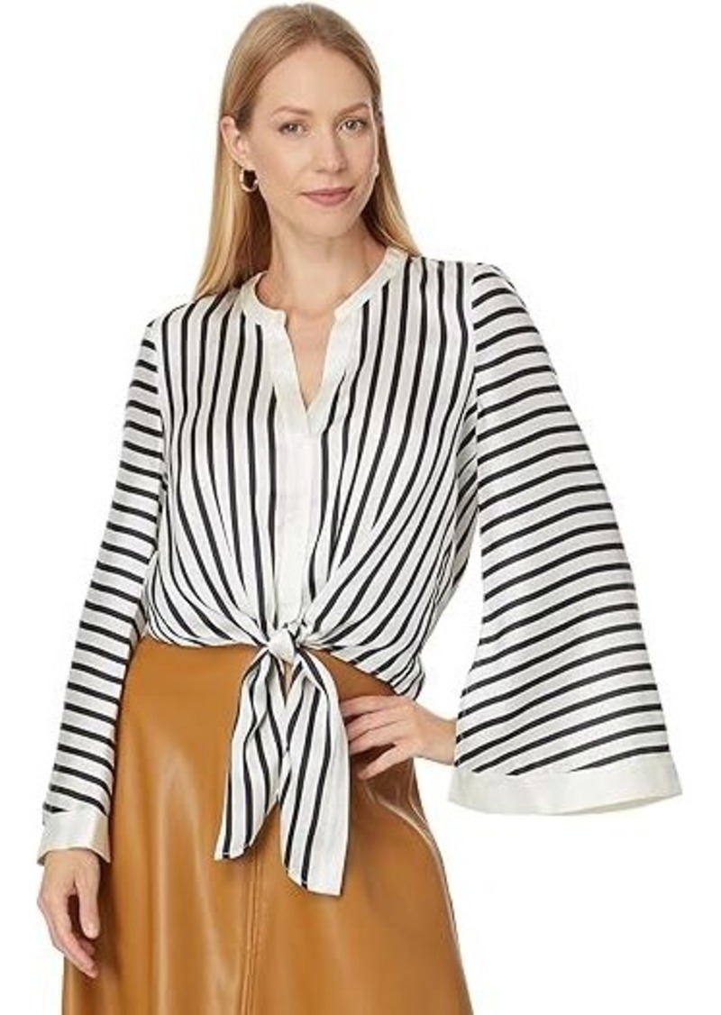 Vince Camuto Tie Front Blouse with Flare Sleeve