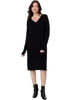 Vince Camuto V-Neck w/Side Slits Sweaterdress