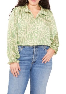 Vince Camuto Abstract Print Long Sleeve Button-Up Shirt