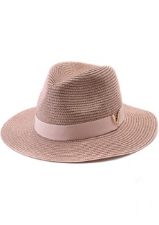 Vince Camuto All Over Shine Panama Hat - Rose Gold
