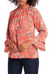 Vince Camuto Antique Floral Toile Ruffle Sleeve Blouse