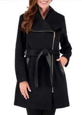 Vince Camuto Asymmetrical Belted Wrap Coat, Created for Macy's
