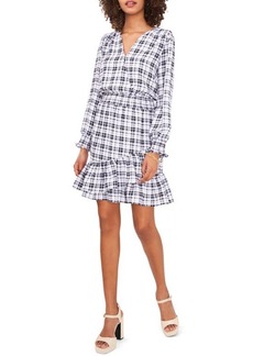 Vince Camuto Australian Moment Plaid Long Sleeve Dress in New Ivory at Nordstrom