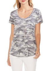 Vince Camuto Avenue Print Tee in Silver Heather at Nordstrom