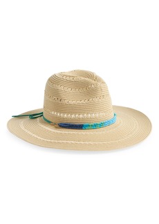 Vince Camuto Bead Trim Panama Hat in Natural at Nordstrom Rack