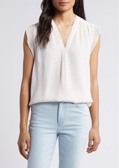Vince Camuto Beaded Cap Sleeve Top