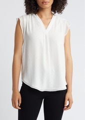Vince Camuto Beaded Cap Sleeve Top