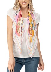 Vince Camuto Botanical Watercolor Floral Square Scarf - Cool Multi
