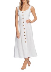 VINCE CAMUTO Button Front Sleeveless Midi Dress