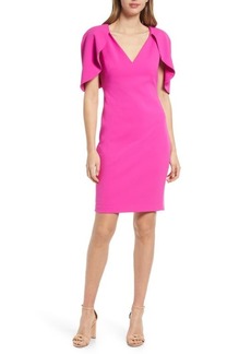 Vince Camuto Capelet Sleeve Cocktail Sheath Dress in Pink at Nordstrom