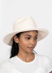 Vince Camuto Chain Trim Oversized Straw Panama Hat - Ivory