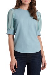 Vince Camuto Chiffon Puff Sleeve Top in Baltic Sea at Nordstrom