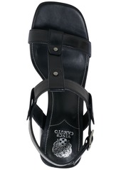 Vince Camuto Clarissa Block Heel City Sandals - Black Leather