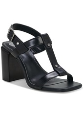 Vince Camuto Clarissa Block Heel City Sandals - Black Leather