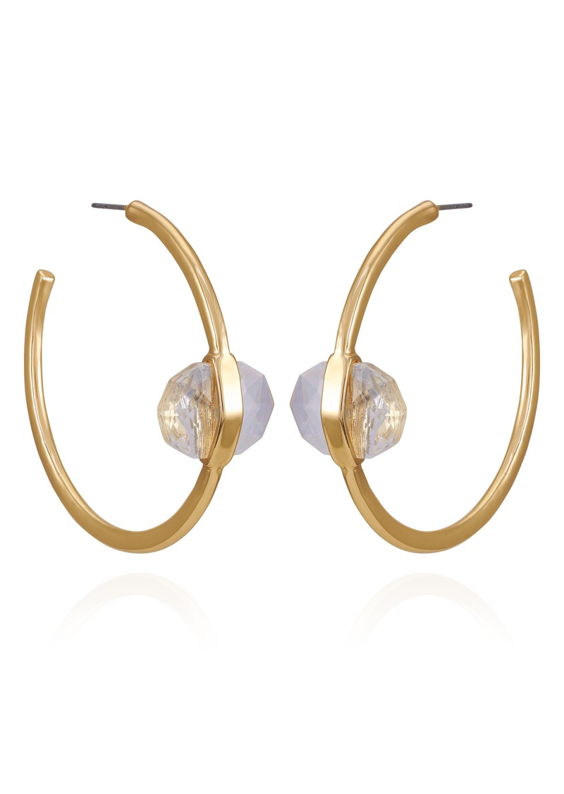 Vince Camuto Clearly Disco Hoop Earrings in Gold Tone at Nordstrom Rack