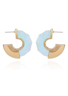 Vince Camuto Clearly Disco Hoop Earrings in Light Blue/Gold Tone at Nordstrom Rack