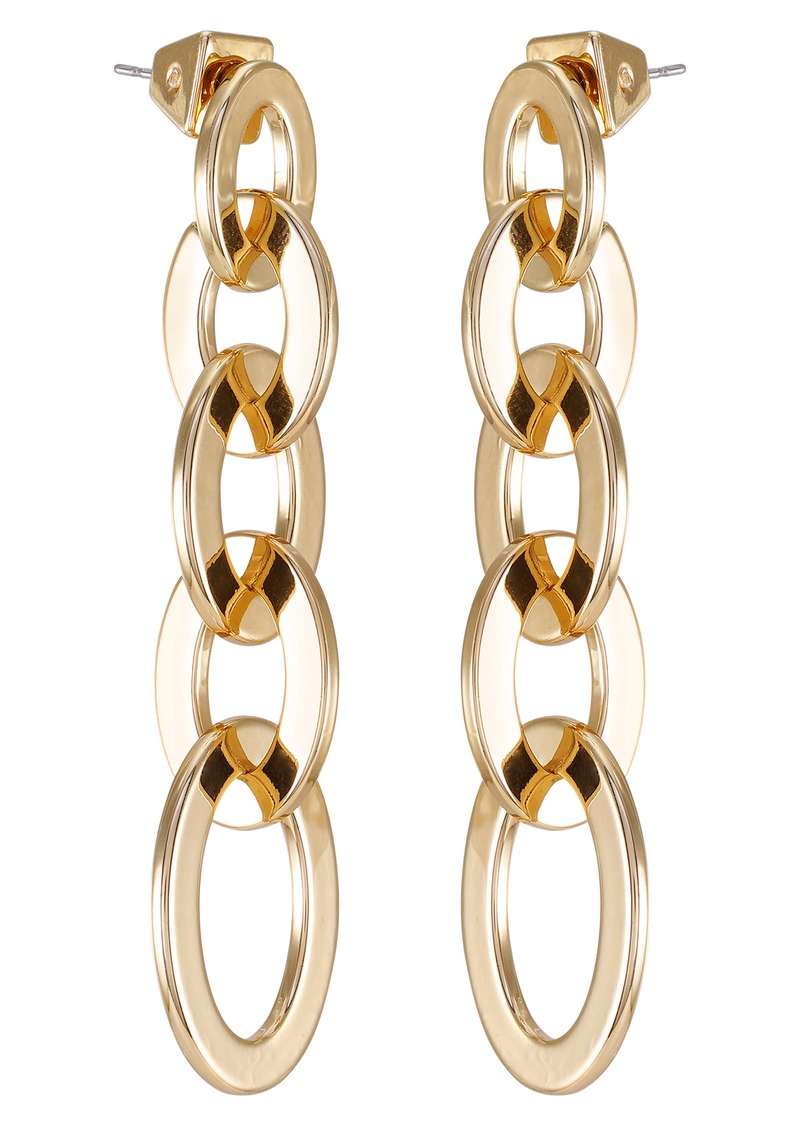 Vince Camuto Clearly Disco Link Drop Earrings in Gold Tone at Nordstrom Rack