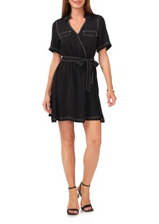 Vince Camuto Collared Wrap Minidress