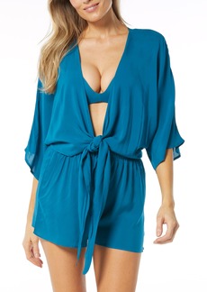Vince Camuto Convertible Tie Cover-Up Romper in Peacoat at Nordstrom Rack