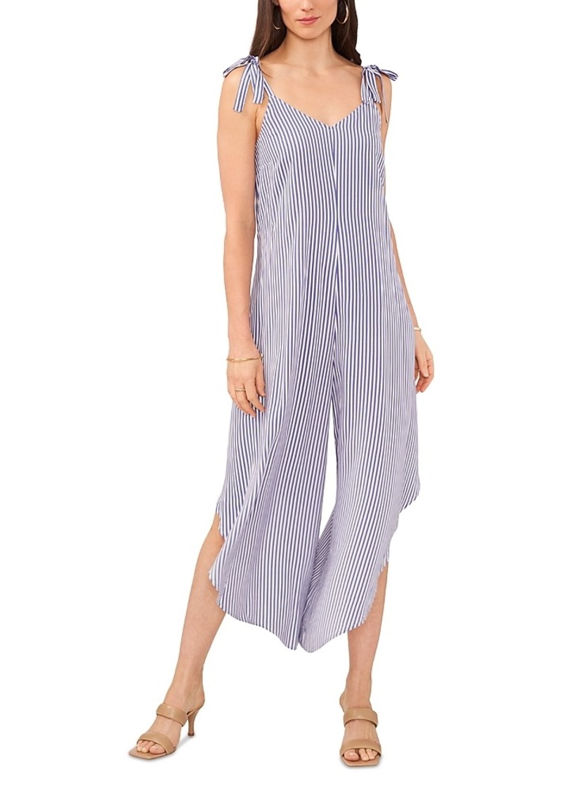 Vince Camuto Cropped Tie Strap Jumpsuit