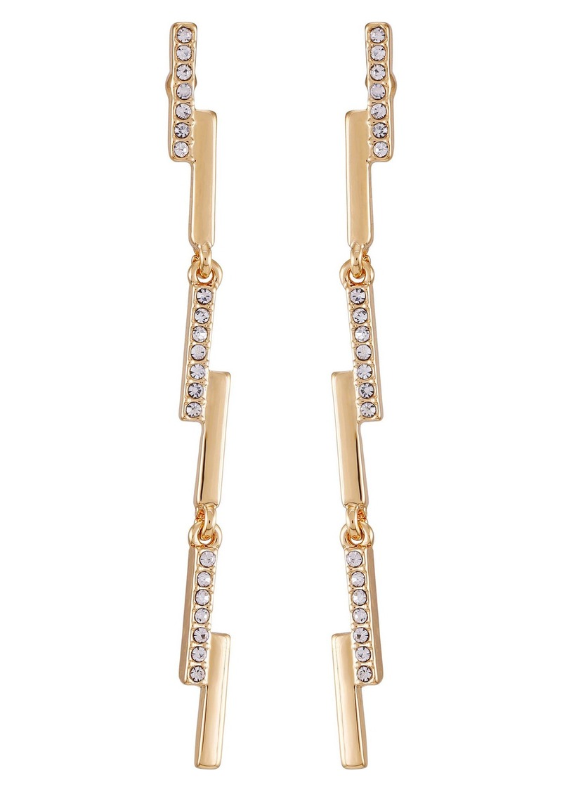 Vince Camuto Cryatal Linear Drop Earrings in Gold at Nordstrom Rack