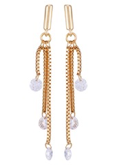 Vince Camuto Crystal Cascading Chain Drop Earrings in Gold at Nordstrom Rack