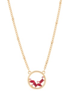 Vince Camuto Crystal Circle Pendant Necklace in Gold/Red at Nordstrom Rack