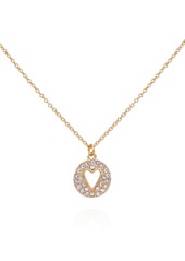 Vince Camuto Crystal Embellished Heart Cutout Pendant Necklace in Gold at Nordstrom Rack