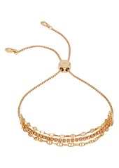 Vince Camuto Crystal Mixed Chain Slider Bracelet in Gold at Nordstrom Rack