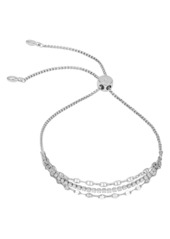 Vince Camuto Crystal Mixed Chain Slider Bracelet in Silver at Nordstrom Rack