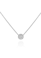 Vince Camuto Crystal Pavé Circle Pendant Necklace in Silver at Nordstrom Rack