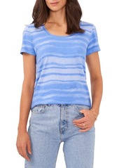 Vince Camuto Diffused Stripe Top in Blue Jay at Nordstrom