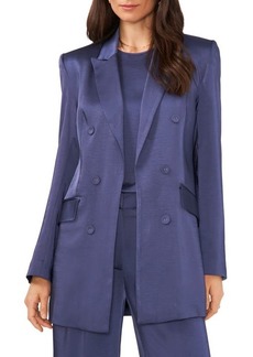 Vince Camuto Double Breasted Satin Longline Blazer