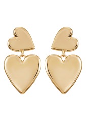 Vince Camuto Double Drop Heart Earrings in Gold at Nordstrom Rack
