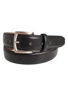 Vince Camuto Double Stitch Leather Belt in Black at Nordstrom Rack