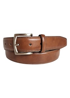 Vince Camuto Double Stitch Leather Belt in Tan at Nordstrom Rack