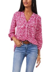 Vince Camuto Drifting Petals Top in Fun Fuchsia at Nordstrom