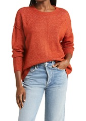 Vince Camuto Exposed Seam Crewneck Sweater in Rust at Nordstrom Rack