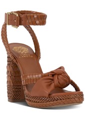 Vince Camuto Fancey Woven Platform Dress Sandals - Golden Walnut