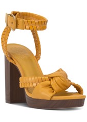 Vince Camuto Fancey Woven Platform Dress Sandals - Golden Walnut