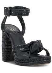 Vince Camuto Fancey Woven Platform Dress Sandals - Black