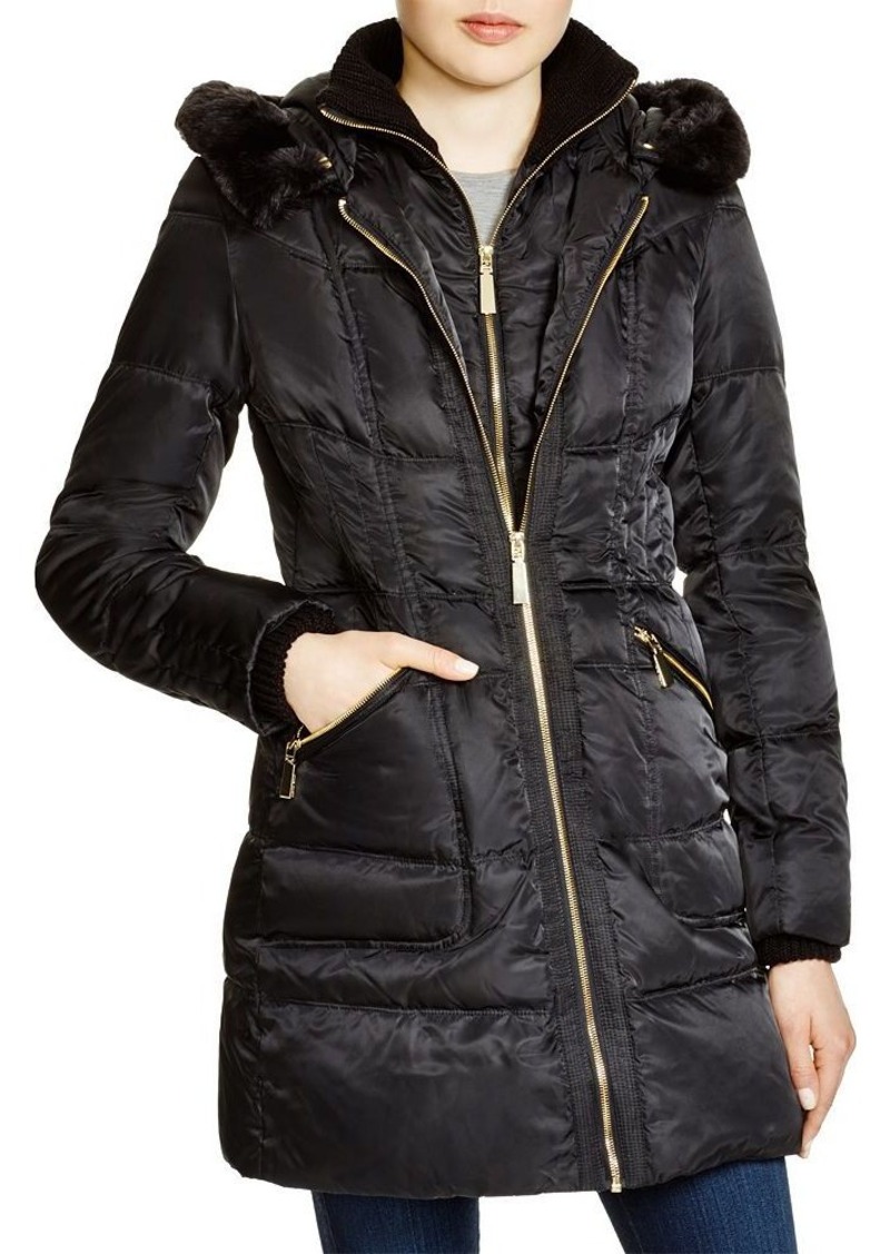 Vince Camuto VINCE CAMUTO Faux Fur-Trim Hooded Puffer Coat | Outerwear