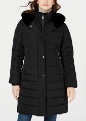 Vince Camuto Faux-Fur Trim Hooded Puffer Coat, Created for Macy's