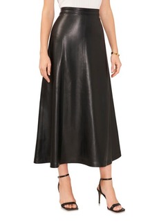 Vince Camuto Faux Leather A-Line Skirt