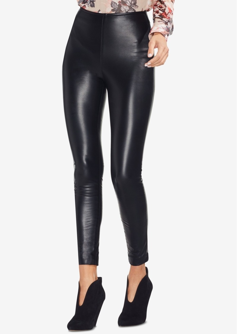 Vince Camuto Faux-Leather Skinny Pants - Rich Black