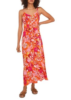 Vince Camuto Floral Dress in Sunset Orange at Nordstrom