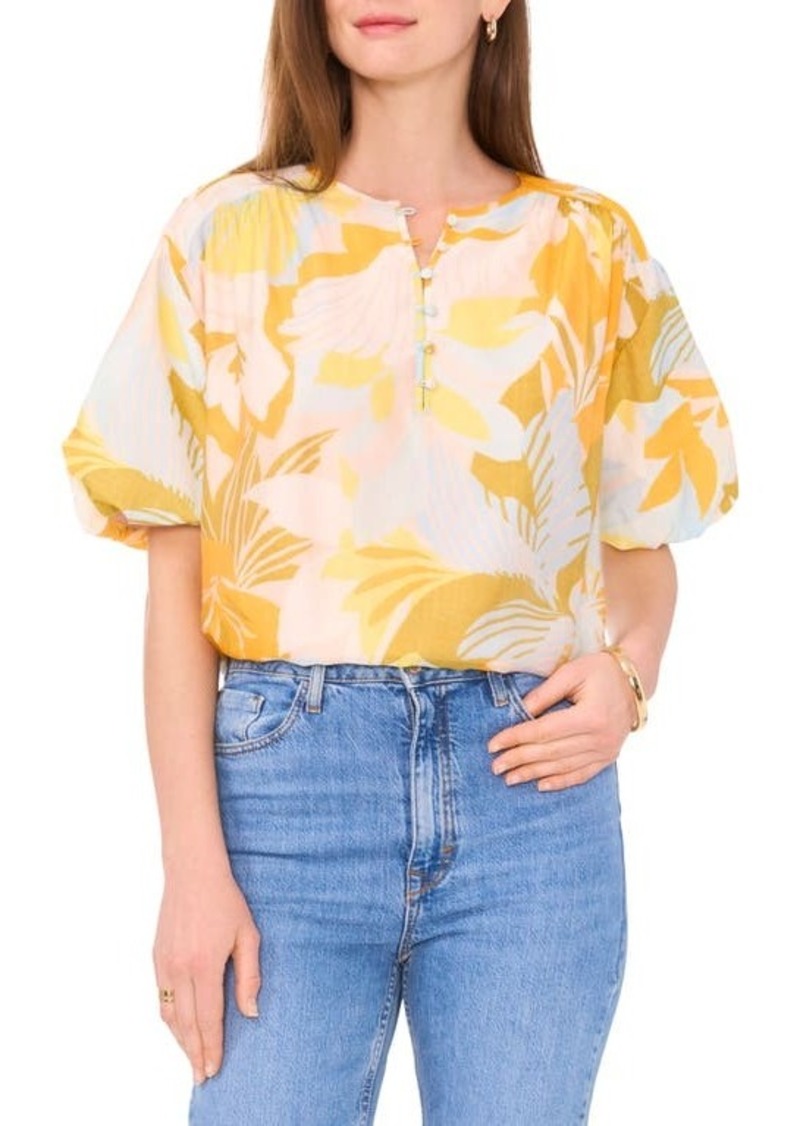 Vince Camuto Floral Puff Sleeve Top